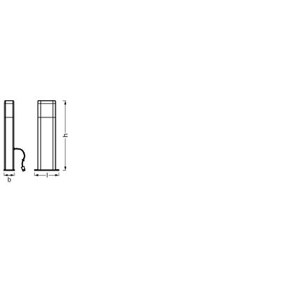 Endura Hybrid Bollard Dallas 50cm 4W Dark Gray