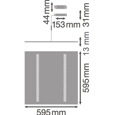 PANEL IndiviLED® 600 DALI GEN 1 33 W 3000K DALI