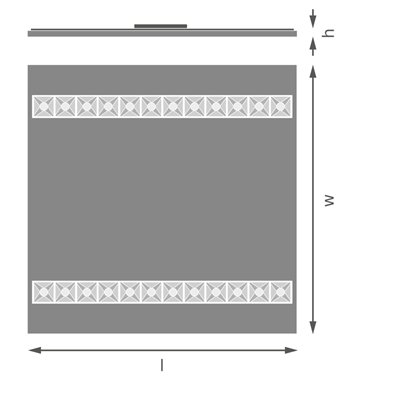 PANEL LOUVER 600 V 27.5W 840 U16 BK DALI