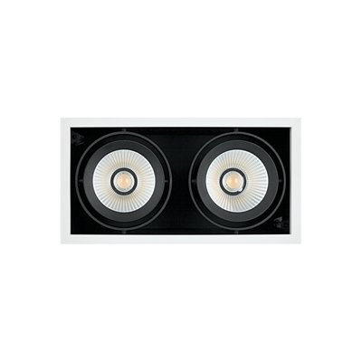 SPOT MULTI 2x30W 3000K FL WT/BK