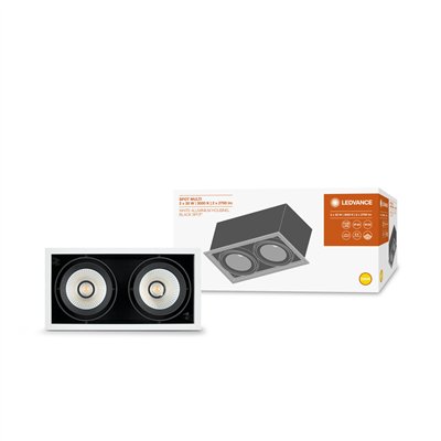SPOT MULTI 2x30W 3000K FL WT/BK