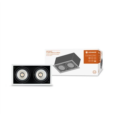 SPOT MULTI 2x30W 4000K FL WT/BK