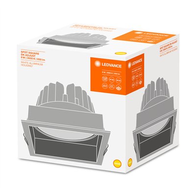 SPOT SQUARE DARKLIGHT ADJUST 8 W 3000 K WT
