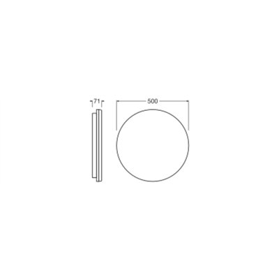 SURFACE FLAT ROUND RD 500 P 27W ML 83040