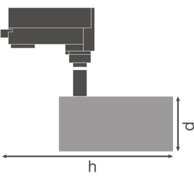 TRACKLIGHT SPOT D75 25W 25 W 3000 K 90RA NFL GY