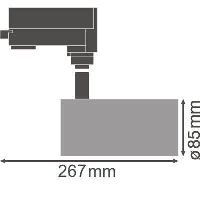 TRACKLIGHT SPOT D85 35W 35 W 3000 K 90RA NFL GY