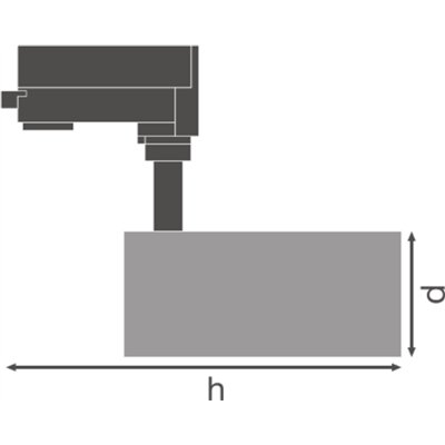 TRACKLIGHT SPOT D95 55W 55 W 4000 K 90RA NFL GY