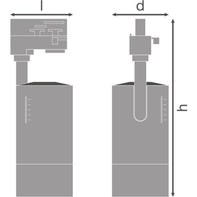 TRACKLIGHT SPOT ZOOM DIM GEN 1 D85 25 W 3000 K 97R WT