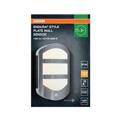 ENDURA STYLE PLATE Wall Sensor 12.5W Stainless Steel