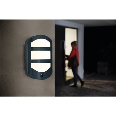 ENDURA STYLE PLATE Wall Sensor 12.5W Dark Grey