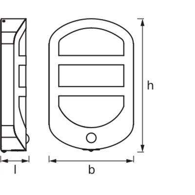 ENDURA STYLE PLATE Wall Sensor 12.5W Dark Grey