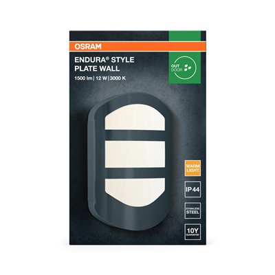 ENDURA STYLE PLATE Wall 12.5W Dark Grey