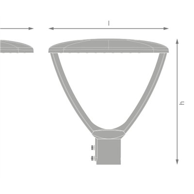 URBAN LANTERN SQUARE ASYMMETRIC 59W 830-840 IP66 Gray