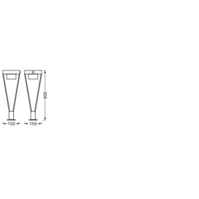 ENDURA STYLE SOLAR BOUQUET 50cm Post Sensor 6W Black