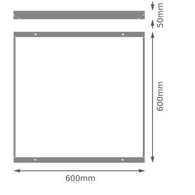 PANEL LOUVER SURFACE KIT SURF KIT 600 WT