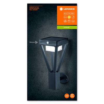 ENDURA STYLE SOLAR BOUQUET Wall Sensor 6W Black