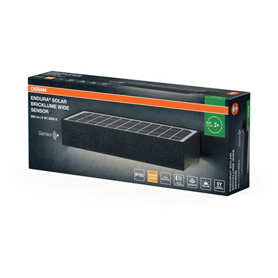 Endura Style Solar Bricklume Sensor Wide Dark Gray