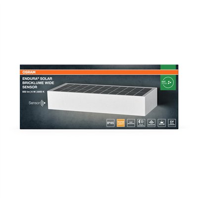 Endura Style Solar Bricklume Sensor Wide White