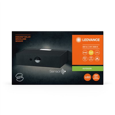 Endura Style Solar Bricklume Sensor Dark Gray