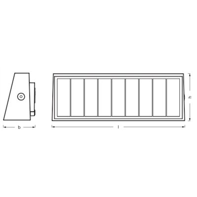 ENDURA STYLE SOLAR BRIGHT DAYLIGHT SENSOR Wall Updown IP54 Dark Grey