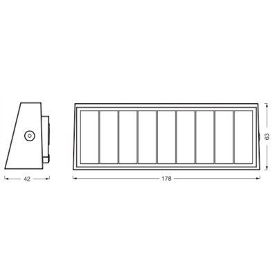 ENDURA STYLE SOLAR BRIGHT DAYLIGHT SENSOR Wall Updown IP54 Dark Grey