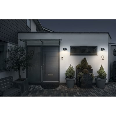 ENDURA STYLE SOLAR BRIGHT SENSOR Wall Brella IP54 Dark Grey