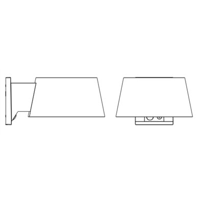 ENDURA STYLE SOLAR BRIGHT SENSOR Wall Brella IP54 Dark Grey