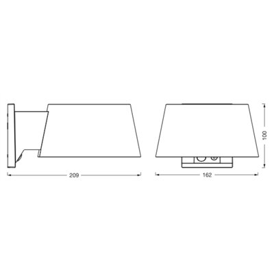 ENDURA STYLE SOLAR BRIGHT SENSOR Wall Brella IP54 Dark Grey