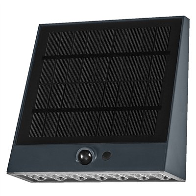 ENDURA STYLE SOLAR BRIGHT SENSOR Wall Fin IP54 Dark Grey