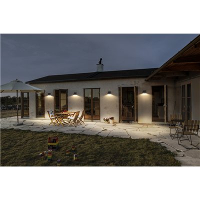 ENDURA STYLE SOLAR BRIGHT SENSOR Wall Fin IP54 Dark Grey