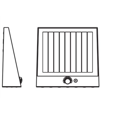 ENDURA STYLE SOLAR BRIGHT SENSOR Wall Fin IP54 Dark Grey