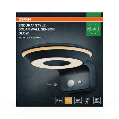 Endura Style solar GLOW Wall Sensor 3.6W 3000K