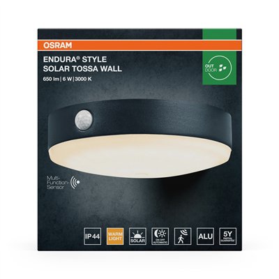 Endura Style solar Tossa Wall Sensor 6W 3000K