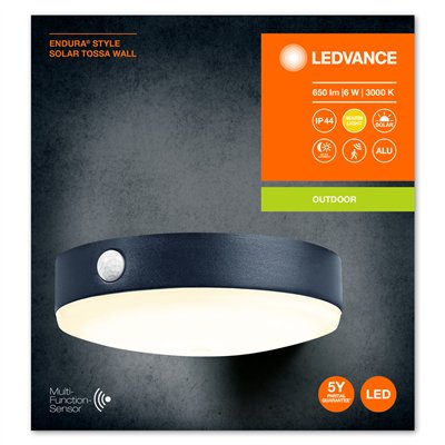 Endura Style solar Tossa Wall Sensor 6W 3000K