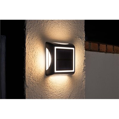 Endura Style Solar Utili Square Wall and Ground Dark Gray