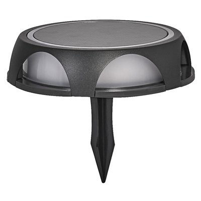 Endura Style Solar Utili Round Wall and Ground Dark Gray