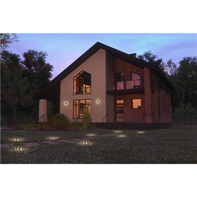 Endura Style Solar Utili Round Wall and Ground Dark Gray