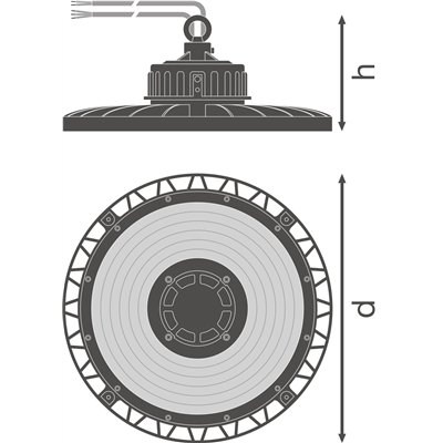 HIGH BAY DALI GEN 3 93 W 4000 K 70DEG IP65