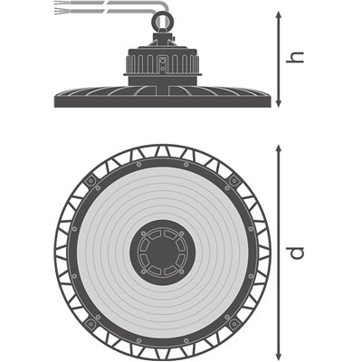 HIGH BAY DALI GEN 3 190 W 4000 K 110DEG IP65