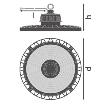 HIGH BAY GEN 4 190W 840 70DEG IP65