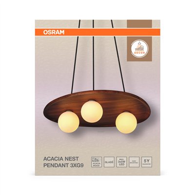 Decor Acacia Nest Pendant 1xG9 Brown