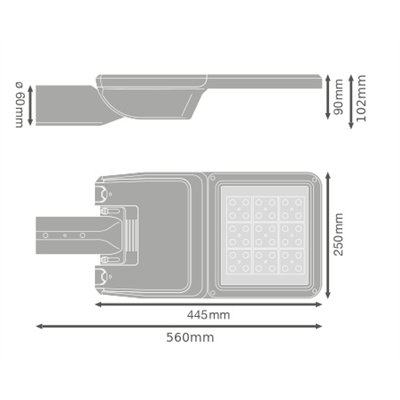 STREETLIGHT FLEX SMALL 1DIM 52W 740 RU30ST 1DIM WA