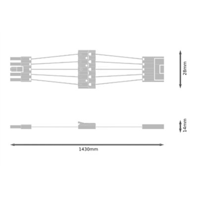 LINEAR INDIVILED THROUGH-WIRING KIT 1200 THROUGHWIRING KIT