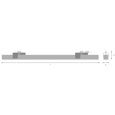 OFFICE LINEAR RECESSED RAIL 34W WT PS 1124