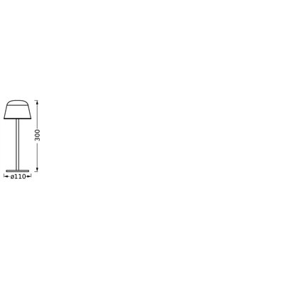 Endura Style Table CCT USB Dark Gray