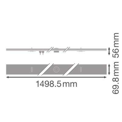 TruSys® FLEX SENSOR TRACK SENSOR TRACK 1500 8P WT