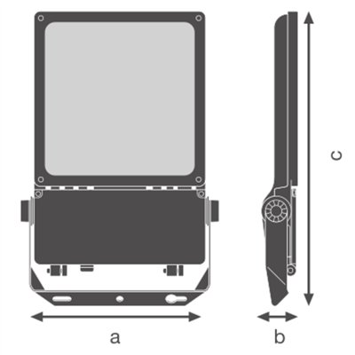 FLOODLIGHT FLEX DALI ASYMMETRIC 45 X 140 180W 840 A45X140 WAL