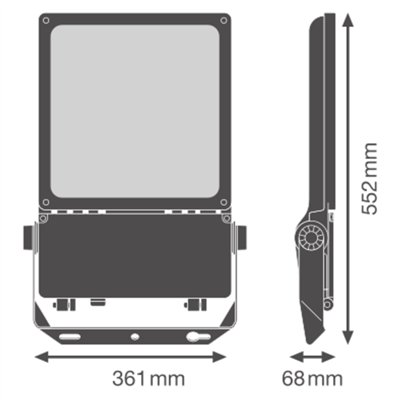 FLOODLIGHT FLEX DALI ASYMMETRIC 45 X 140 180W 830 A45X140 WAL