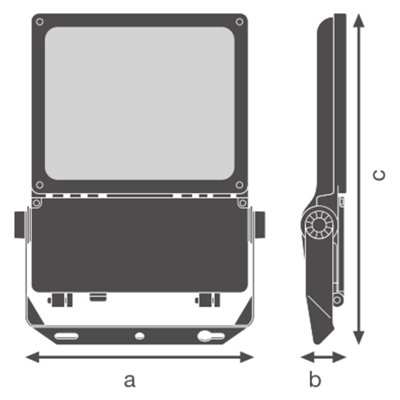 FLOODLIGHT FLEX DALI ASYMMETRIC 45 X 140 130W 840 A45X140 WAL