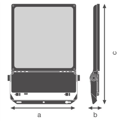FLOODLIGHT FLEX DALI ASYMMETRIC 55 X 120 360W 830 A55X120 WAL